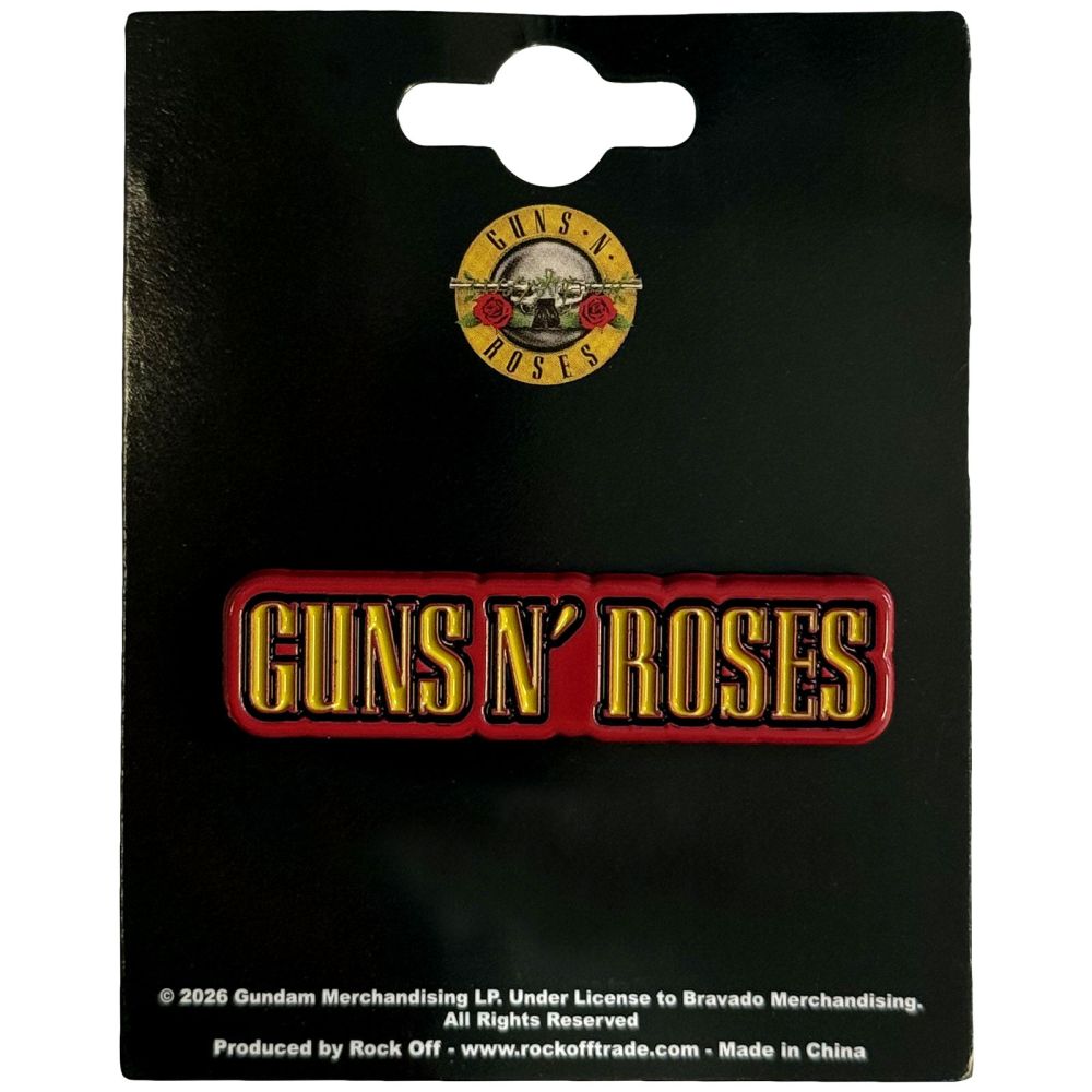 Guns N' Roses - Text Logo Pin - Yellow/Red